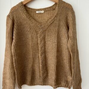 Bailey 44 Brown V-Neck Sweater mohair blend